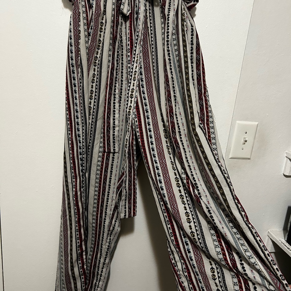 Striped Wide-Leg Pants